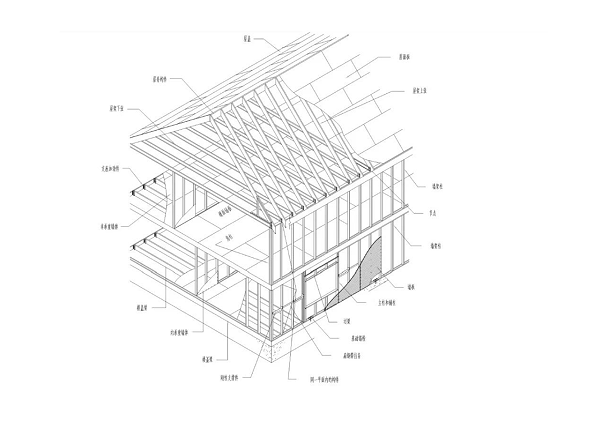 广西绿筑轻钢住宅剖面图